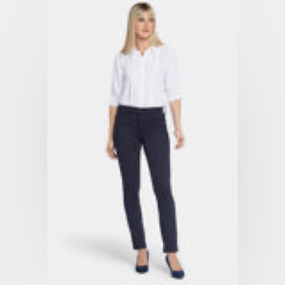 459- NYDJ EUC Alina Skinny Ankle Blue Jeans, Size 2